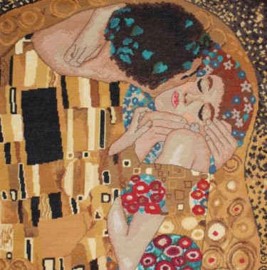 Textile Art titled "Klimt" by Leorie, Original Artwork