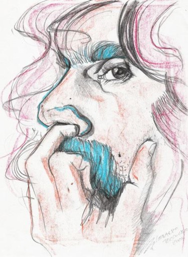 Painting titled "F.Zappa" by Leo Tezcucano, Original Artwork