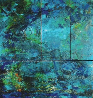 Painting titled "AGUA" by Leo Tezcucano, Original Artwork
