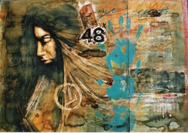 Painting titled "mujer 48" by Leo Tezcucano, Original Artwork