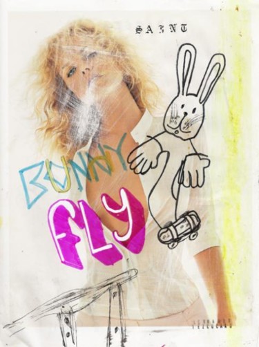 Digital Arts titled "BUNNY FLY leonardo…" by Leo Tezcucano, Original Artwork