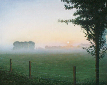Peinture intitulée "Sonnenaufgang an de…" par Leo Windeln, Œuvre d'art originale, Huile