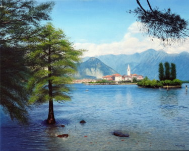 Painting titled "Spätsommer am Lago…" by Leo Windeln, Original Artwork, Oil