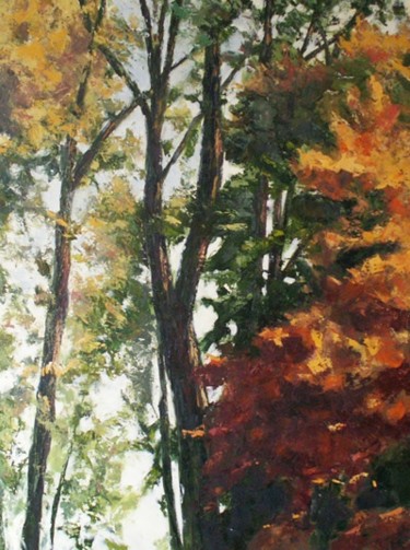 Peinture intitulée "l-automne-dans-les-…" par Lepage, Œuvre d'art originale