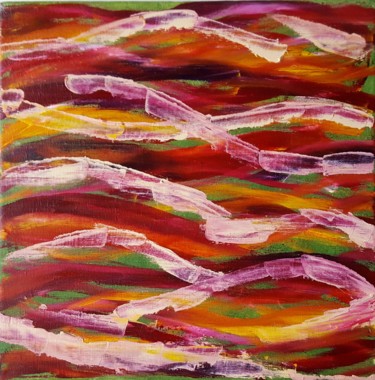 Картина под названием "Waves" - Lepan, Подлинное произведение искусства, Масло