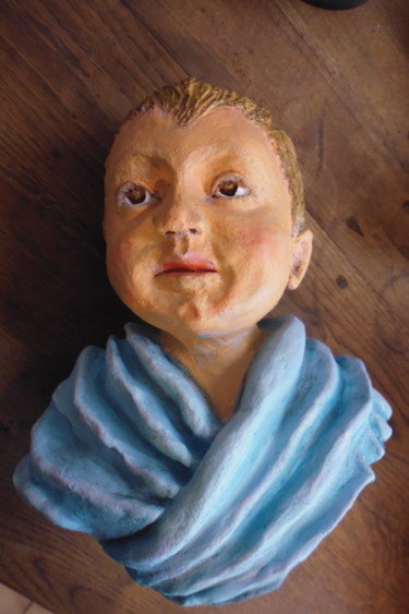 Sculpture titled "Garçonnet" by Maryvonne Lepinoy (MARLEN), Original Artwork, Clay