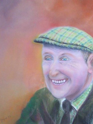 Painting titled "Mon ami Bourvil" by Maryvonne Lepinoy (MARLEN), Original Artwork