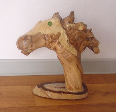 Sculpture titled "cheval en vigne" by Maryvonne Lepinoy (MARLEN), Original Artwork