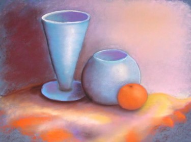 Painting titled "Orange à manger" by Maryvonne Lepinoy (MARLEN), Original Artwork