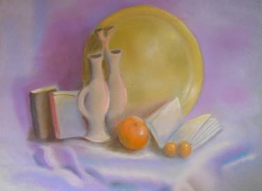 Painting titled "Nature morte aux or…" by Maryvonne Lepinoy (MARLEN), Original Artwork