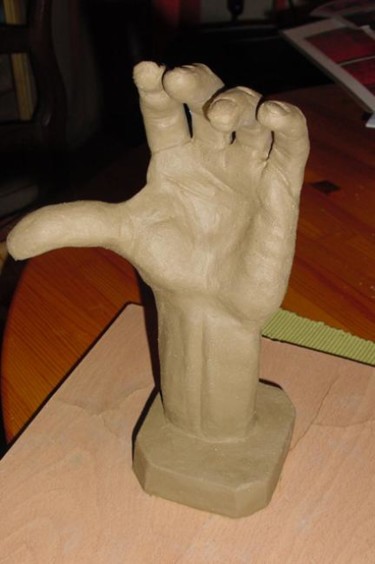 Sculpture intitulée "Ma Main gauche" par Maryvonne Lepinoy (MARLEN), Œuvre d'art originale