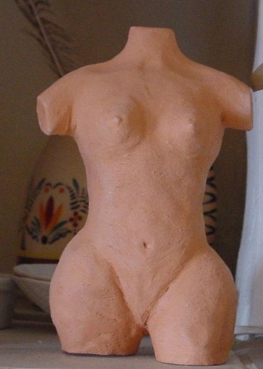 Sculpture titled "Le buste" by Maryvonne Lepinoy (MARLEN), Original Artwork, Ceramics