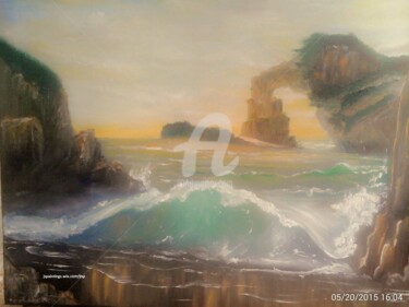 「misty-shore.jpg」というタイトルの絵画 Le Prismaによって, オリジナルのアートワーク, オイル