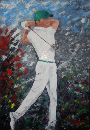 Painting titled "le-swing." by Marie Christine Le Quer, Original Artwork, Oil