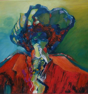 Peinture intitulée "Venise le carnaval" par Marie Christine Le Quer, Œuvre d'art originale, Huile