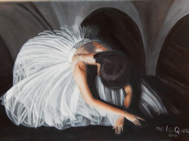 Peinture intitulée "La Ballerine" par Marie Christine Le Quer, Œuvre d'art originale, Huile