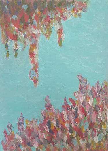 Картина под названием "Floral abstraction" - Lera Munoz, Подлинное произведение искусства, Масло
