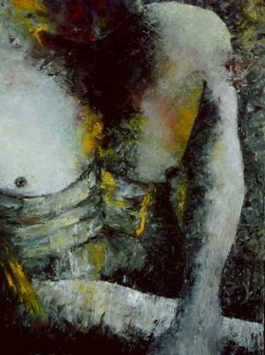Peinture intitulée "Vivre sans..." par Leriche, Œuvre d'art originale, Huile