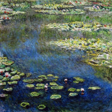 Картина под названием "Claude Monet #501 (…" - Lermay Chang, Подлинное произведение искусства, Масло Установлен на Деревянна…