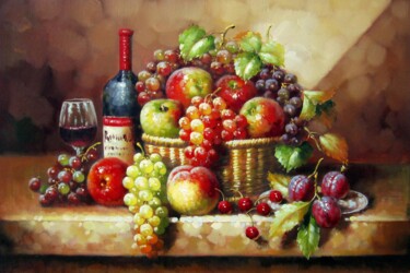Картина под названием "Fruit 108" - Lermay Chang, Подлинное произведение искусства, Масло Установлен на Деревянная рама для…