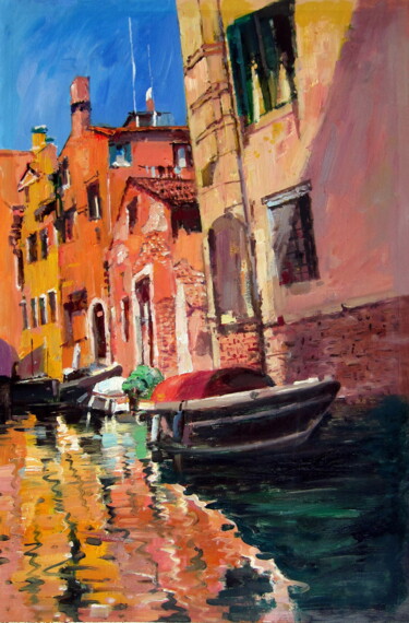 Картина под названием "Venice #c001" - Lermay Chang, Подлинное произведение искусства, Масло