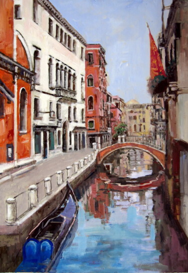 Картина под названием "Venice #c002" - Lermay Chang, Подлинное произведение искусства, Масло