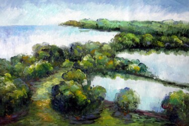 제목이 "Paul Cezanne #010 (…"인 미술작품 Lermay Chang로, 원작, 기름 나무 들것 프레임에 장착됨