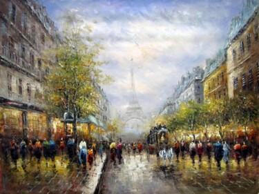 Painting titled "Paris 202" by Lermay Chang, Original Artwork, Oil