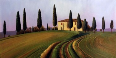Ζωγραφική με τίτλο "Tuscany 201D" από Lermay Chang, Αυθεντικά έργα τέχνης, Λάδι