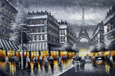 Peinture intitulée "Paris 802" par Lermay Chang, Œuvre d'art originale, Huile Monté sur Châssis en bois