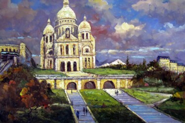 Painting titled "Paris 531" by Lermay Chang, Original Artwork, Oil Mounted on Wood Stretcher frame