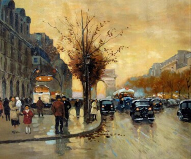 Painting titled "Paris 902D" by Lermay Chang, Original Artwork, Oil