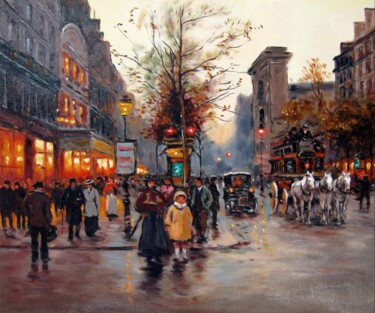 Painting titled "Paris 905D" by Lermay Chang, Original Artwork, Oil