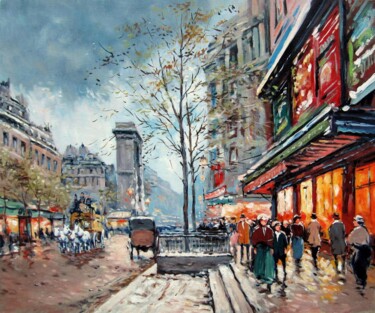Картина под названием "Paris 912D" - Lermay Chang, Подлинное произведение искусства, Масло