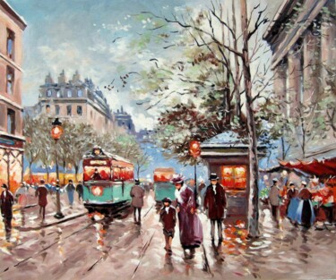 Peinture intitulée "Paris 924D" par Lermay Chang, Œuvre d'art originale, Huile