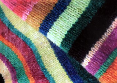 Malarstwo zatytułowany „Knit Sweater 02D” autorstwa Lermay Chang, Oryginalna praca, Olej Zamontowany na Drewniana rama noszy