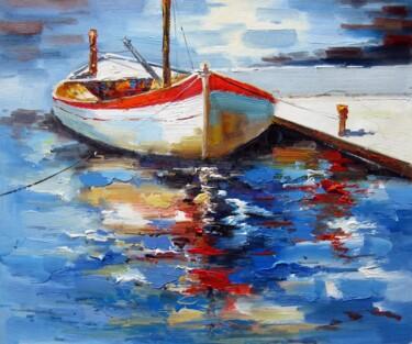 Peinture intitulée "Boat 125D" par Lermay Chang, Œuvre d'art originale, Huile Monté sur Châssis en bois