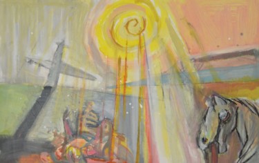 Pintura intitulada "CECI EST LA FIN 1" por Jean-Michel Leroux, Obras de arte originais, Acrílico