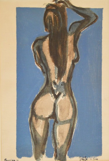 Painting titled "FEMINA III" by Jean-Michel Leroux, Original Artwork, Acrylic