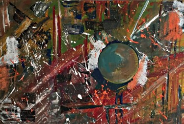 Peinture intitulée "explosion-46x32.jpg" par M L A, Œuvre d'art originale, Acrylique