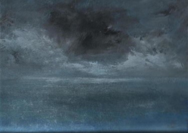 Peinture intitulée "sombres nuages" par Marc Lerude, Œuvre d'art originale