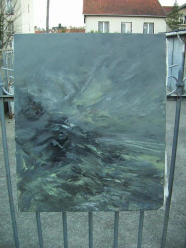 Peinture intitulée "rivages aux approch…" par Marc Lerude, Œuvre d'art originale