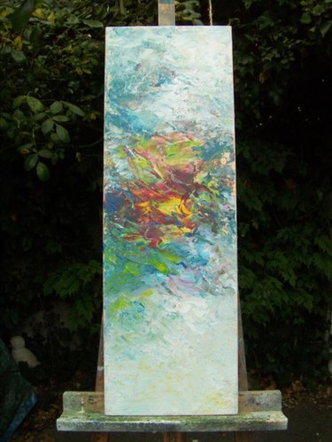 Peinture intitulée "fente florale" par Marc Lerude, Œuvre d'art originale
