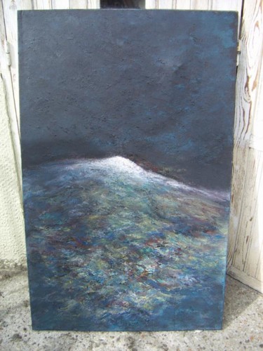 Peinture intitulée "orage sur le mont V…" par Marc Lerude, Œuvre d'art originale