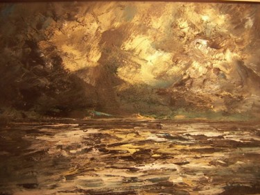 Peinture intitulée "orage" par Marc Lerude, Œuvre d'art originale
