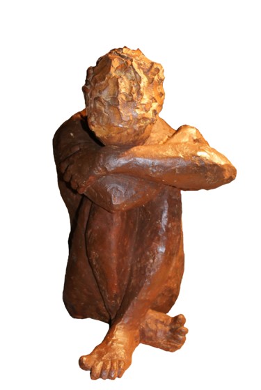 Sculpture intitulée ""Pense et..."" par Kim.B, Œuvre d'art originale