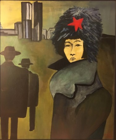 Painting titled "guerriere.jpg" by Andrée, Original Artwork, Oil