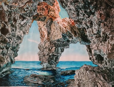 Peinture intitulée "Arche en Méditerran…" par Les Pinceaux De La Vigne, Œuvre d'art originale, Aquarelle