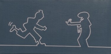 Malarstwo zatytułowany „La Linéa & Tintin 2…” autorstwa Les Pinceaux De Marie, Oryginalna praca, Akryl Zamontowany na Drewni…