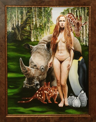 Картина под названием "“The Wild”" - Les Venola, Подлинное произведение искусства, Масло